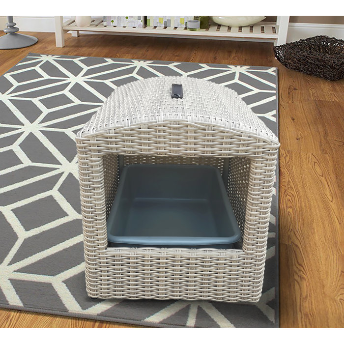 Tucker Murphy™ Pet Corlyn Resin Wicker Litter Box Enclosure & Reviews